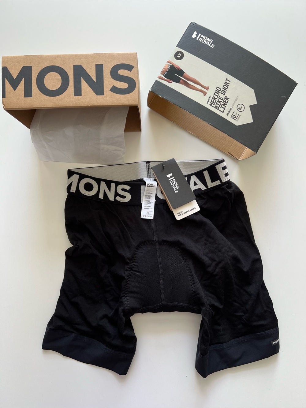 Mons Royale Women's XS Merino Bike Short Liner - Black